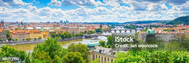 Bridges Of Prague Stock Photo - Download Image Now - Above, Backgrounds, Bridge - Built Structure