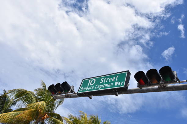 istock Street sign Miami Beach 681778510
