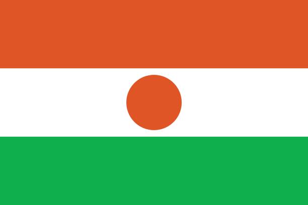 ilustraciones, imágenes clip art, dibujos animados e iconos de stock de oficial vector bandera de níger. república del níger. - niger