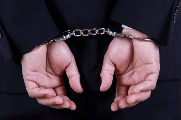 istock Businessman in handcuffs 681785180