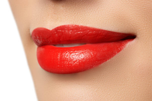 istock Passionate red lips, macro photography 681800466