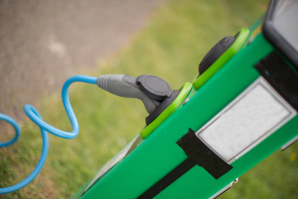 istock Electricity charging point for a car or lorry 681803564