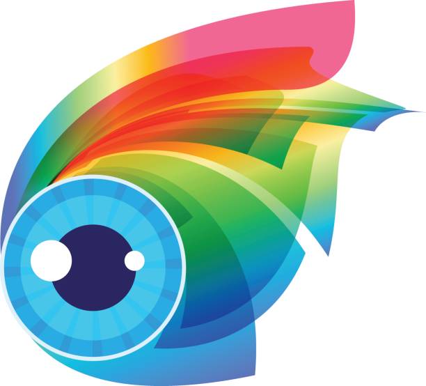 Rostro de ojos - ilustración de arte vectorial