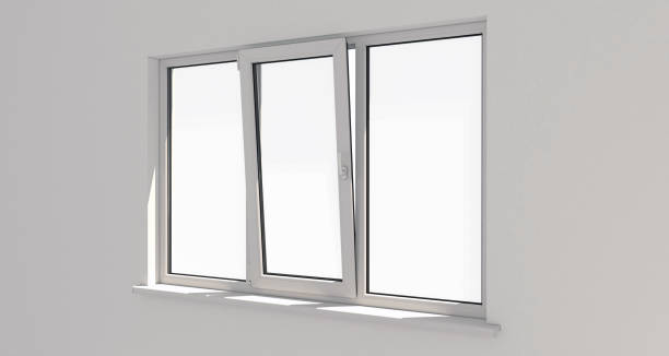 istock Window. Wall. Aluminum window. White window. Pvc window. 681807688
