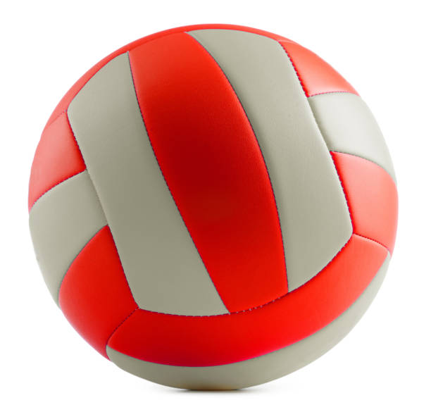 istock Leather volleyball isolated on a white background 681810516