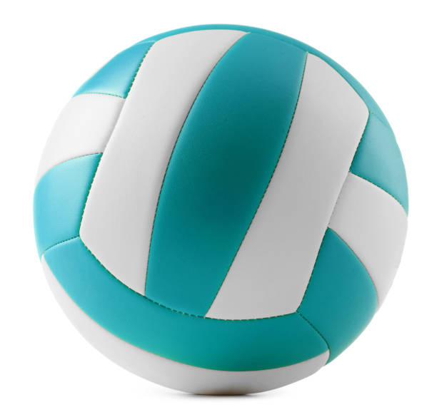 istock Leather volleyball isolated on a white background 681810558