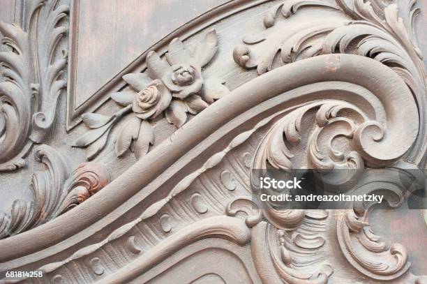 Closeup Of A Decorative Door Stock Photo - Download Image Now - Architecture, France, Art Nouveau