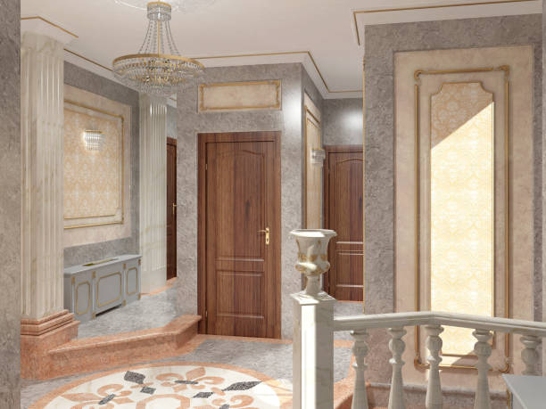 istock 3d rendering of a part of a house interior design 681817272