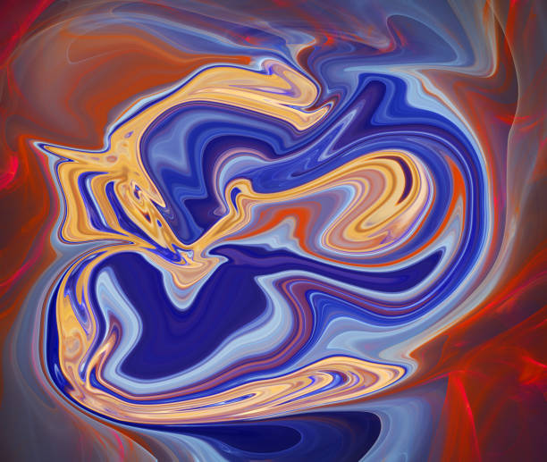 istock Colorful psychedelic liquefied background 681834880