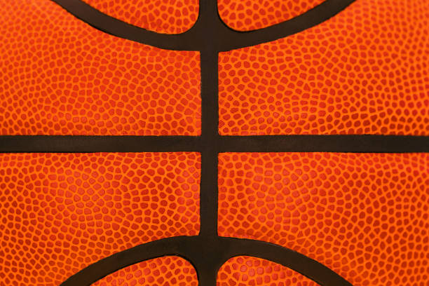 istock Close up of leather basketball background textured 681836138