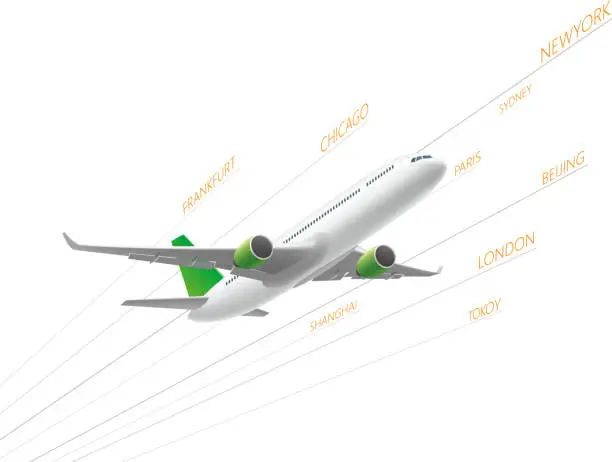 Vector illustration of Airplane