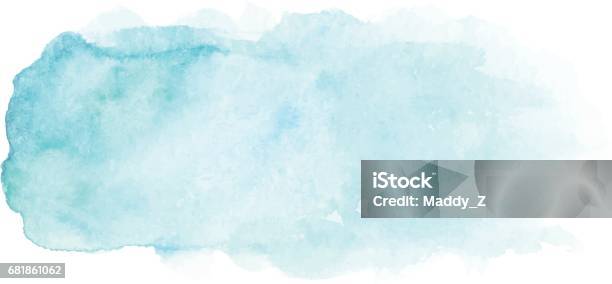 Abstract Blue Watercolor Stain Stock Illustration - Download Image Now - Watercolor Paints, Watercolor Painting, Textured