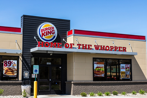 Fort Wayne - Circa April 2017: Burger King Retail Fast Food Location. Every day, more than 11 million guests visit Burger King IV