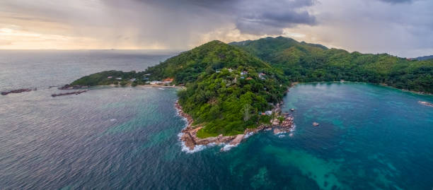 istock Aerial: coastline of Praslin Island, Seychelles 681862150