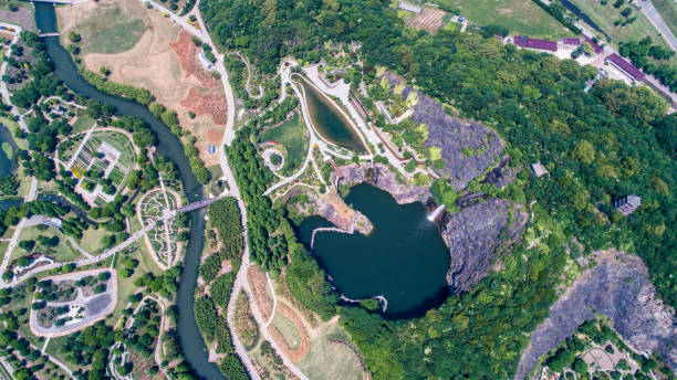 istock aerial view of quarry garden 681874006