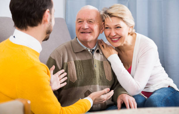 istock Family joyfully talking at home 681875510