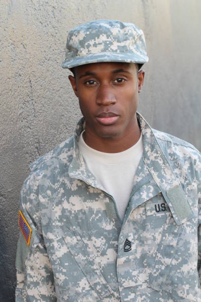 istock Proud young military school student 681882608