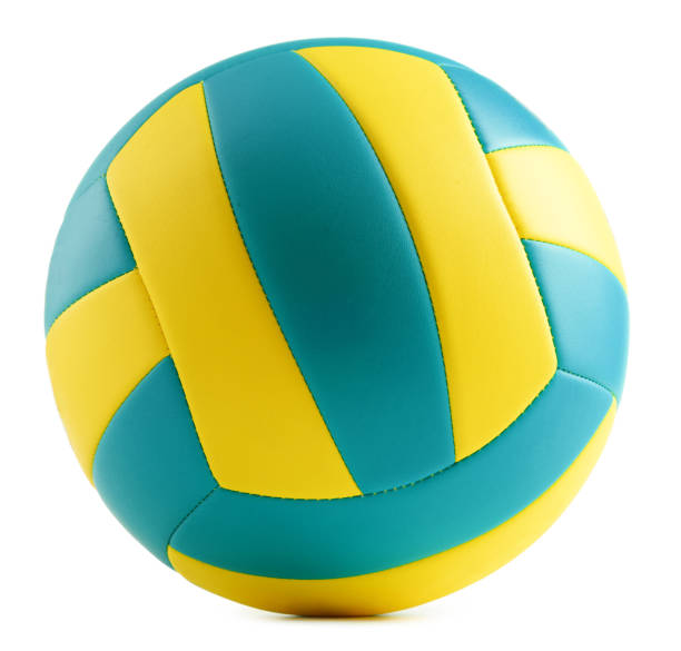 istock Leather volleyball isolated on a white background 681895562