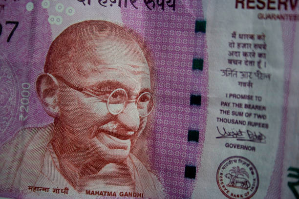 istock Indian Two Thousand Rupee Note with Mahatma Gandhi Portrait 681898978