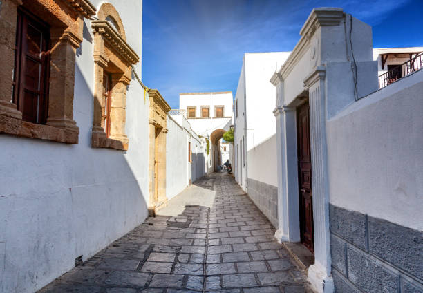 istock Street on the Greek island 681902912