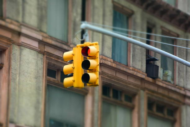 istock yellow traffic light in New York 681904002