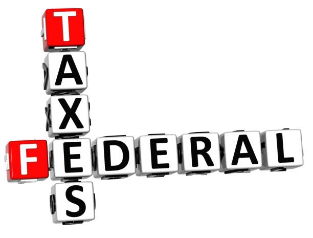 istock 3D Taxes Federal text Crossword 681906682