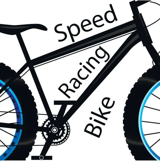 Vector illustration of Speed racing bike