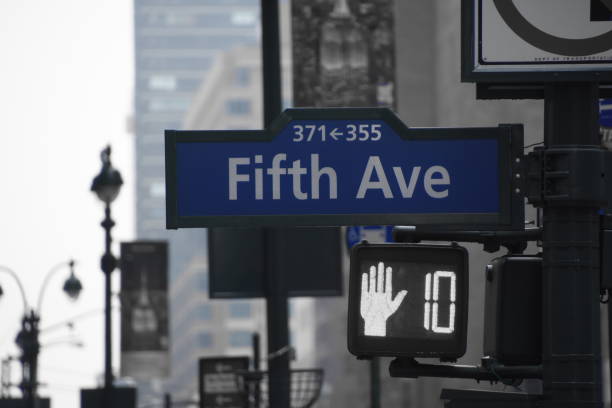 istock Fifth Avenue - blue sign 681914054