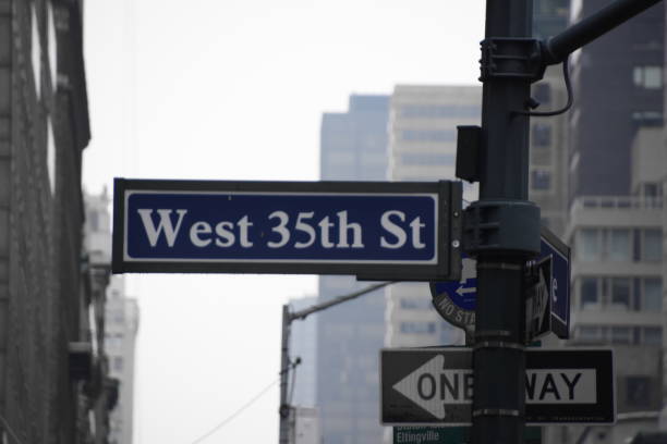 istock blue street sign in New York 681917184