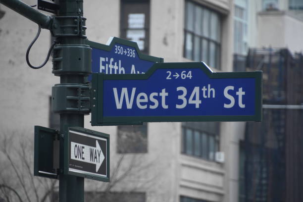 istock blue street sign in New York 681917208