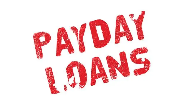 Vector illustration of Payday Loans rubber stamp