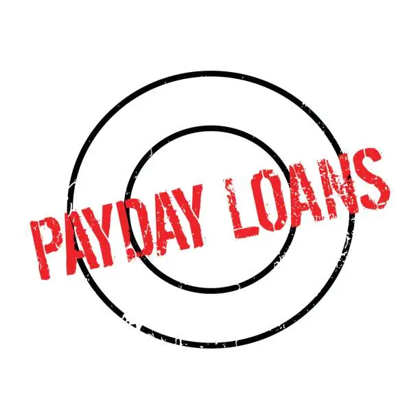 Vector illustration of Payday Loans rubber stamp