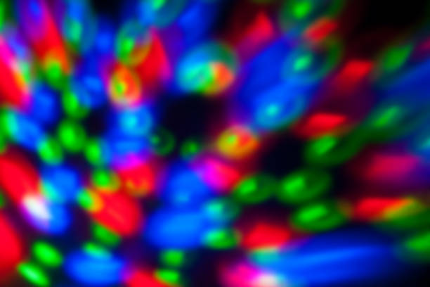 istock Abstract background of colored lights in a motion 681932596