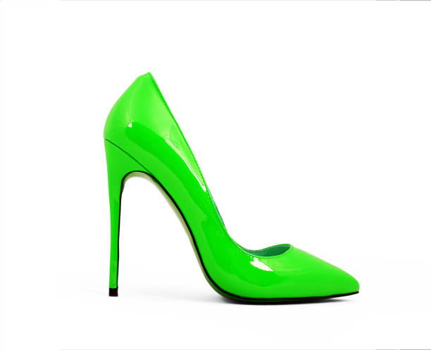 istock female shoes on high heels isolated on white background 681935936