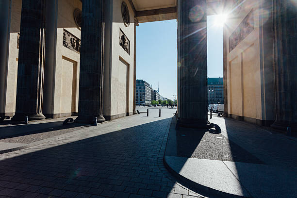 istock Brandenburg Gate Columns In City On Sunny Day 681940871