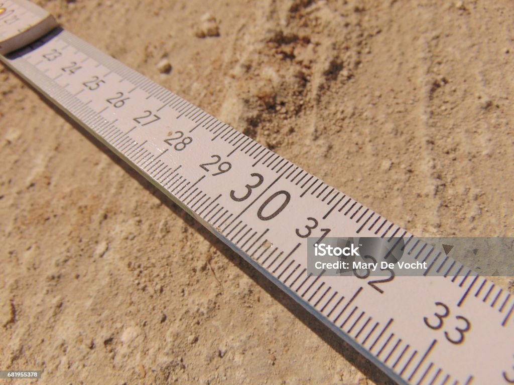 Ruler Using Construction Foldable Ruler As Measuring Instrument At Construction Stock Photo ...