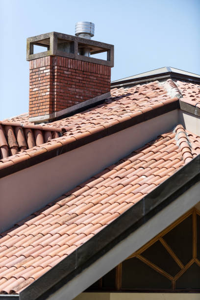 istock Close-up of chimney on roof 681966328