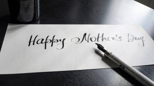 istock Happy Mother's day calligraphy and lattering post card. Perspective view 681987086