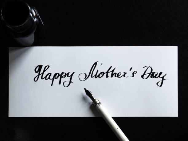 istock Happy Mother's day calligraphy and lattering post card. Glossy paper 681987178