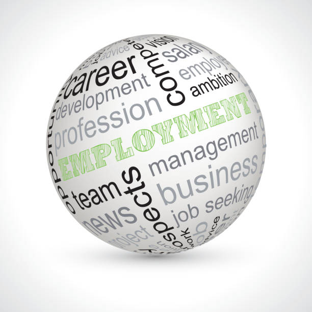 Employment theme sphere with keywords Employment theme sphere with keywords full vector opportunity dictionary definition stock illustrations