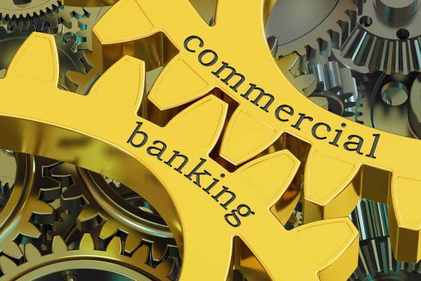 istock Commercial Banking concept on the gearwheels, 3D rendering 682005062