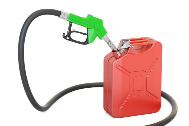 istock gas pump nozzle with jerrycan, 3D rendering isolated on white background 682005122