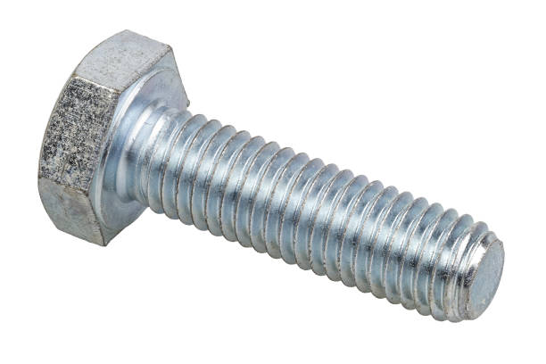 istock Zinc coated bolt on a white background 682007060