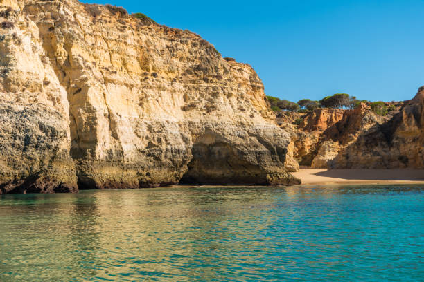 istock Scenic golden cliffs near Alvor, Portimao 682022146