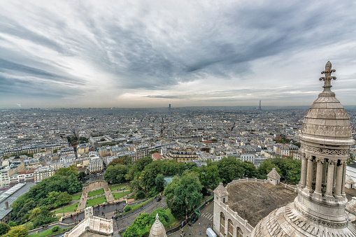 Paris after rain from Sacre Coeur