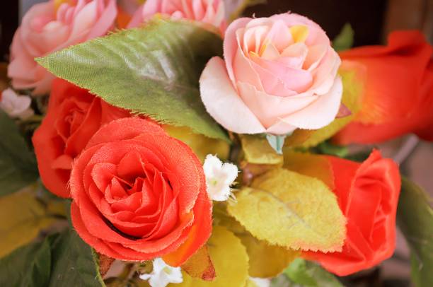 istock Rose fake flower for background. 682047196