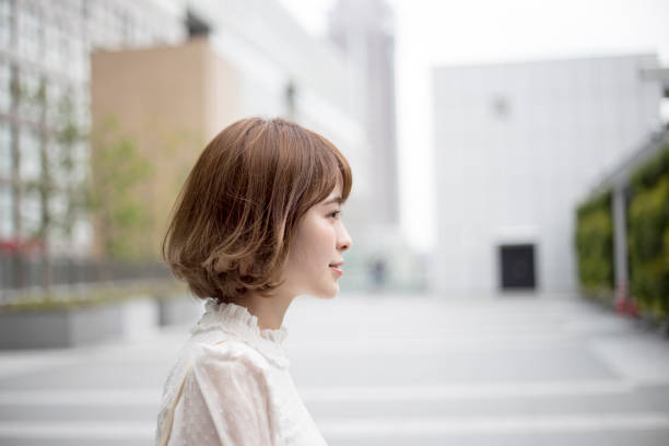 A woman with a cute smile