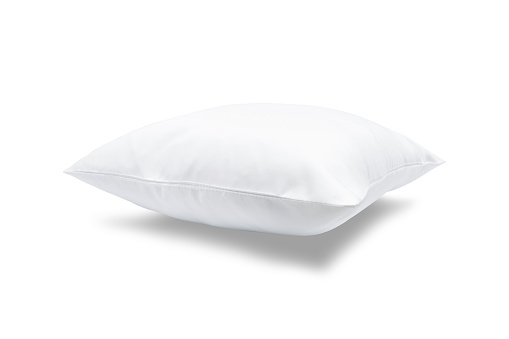 Comfortable pillow on isolated background with clipping path for your design.