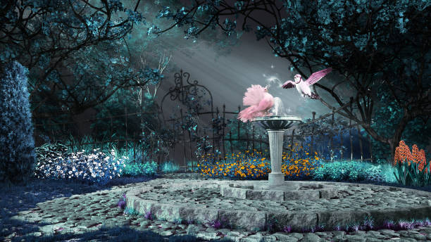 istock Pink dove on the fountain 682063776