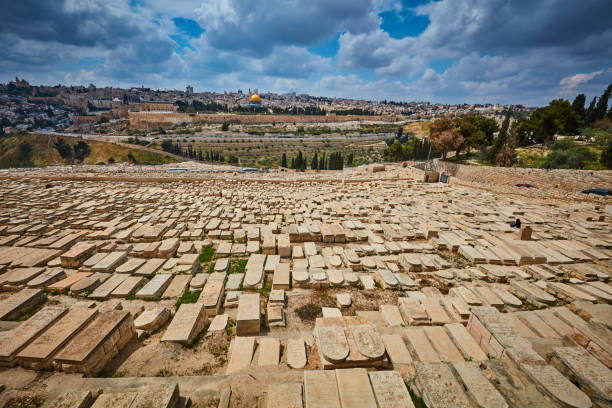 mont des olives, jérusalem - mount of olives photos et images de collection